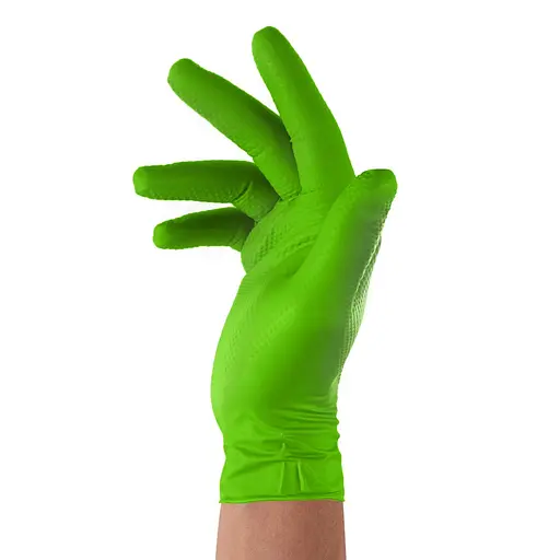 Защитные перчатки Bradas DIAMOND, нитриловые, размер M 7-8, зеленые, (RWJNDGR8) - фото 1