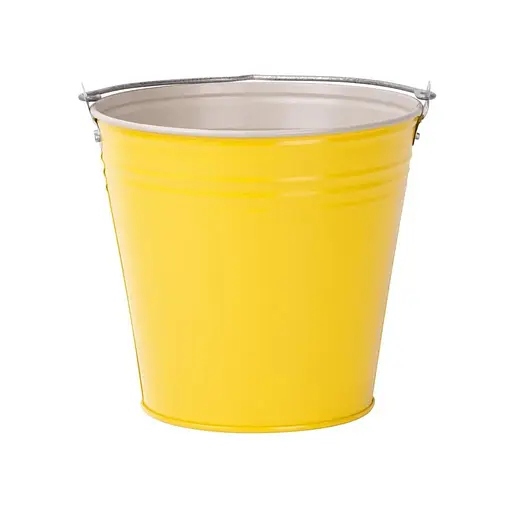 Відро оцинковане кольорове господарське без кришки 10 л, Авеста Жовтий 87915 - фото 1