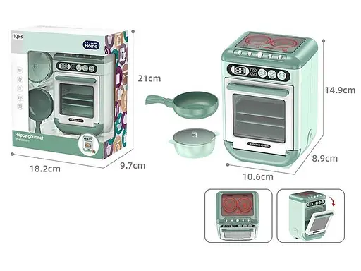 Духовка A 2001-2, звуки, подсветка, посуда, в коробке (6946616694711) - фото 2