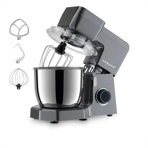 Планетарний міксер Sokany SK-272 1500 Вт із чашею 6.5 л 10 режимів швидкості професійний тістоміс кухонний - фото 1