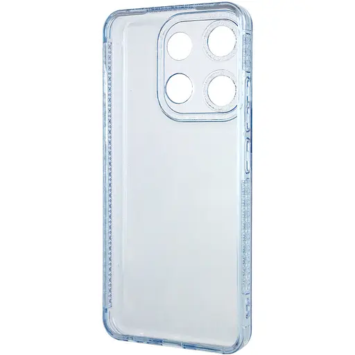 Чехол Epik TPU Starfall Clear для Tecno Pop 7 Голубой - фото 3