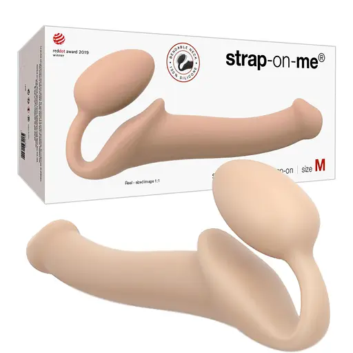 Безремневой страпон Strap-On-Me M 17 см телесный - фото 2
