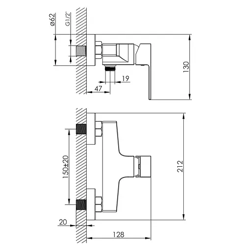 Смеситель для душа Imprese Violik black matt f03310810AA Черный матовый - фото 2