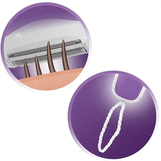 Электробритва Remington сетчатая Smooth & Silky, АААx2, бело-фиолетовый - фото 4