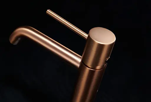 Смеситель для умывальника Imex Monza PVD матовое розовое золото BDM039-1ORC Теплый закат - фото 3