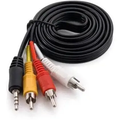 Кабель-переходник ExtraDigital 3.5 мм M - 3xRCA M 1.5 м черный (KBV1731) - фото 1