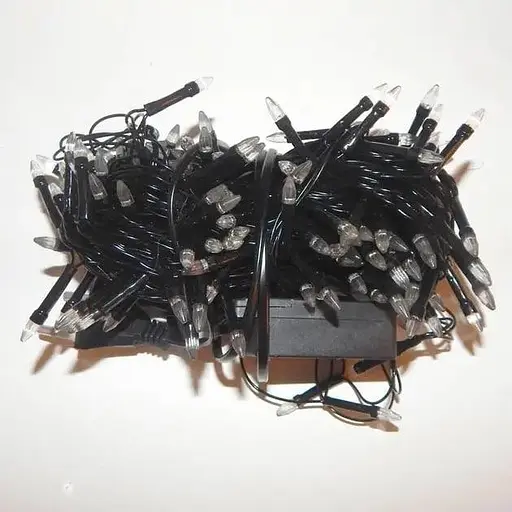 Гірлянда світодіодна Конус 240 LED гірлядна 5х0.6м від мережі Новорічна гірлянда для прикраси будинку Тепло біла - фото 2