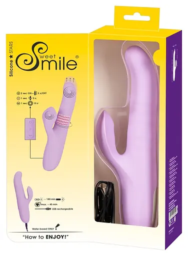 Вибратор-кролик Sweet Smile 23.4 см фиолетовый - фото 4