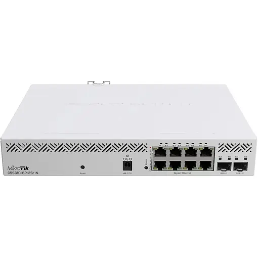 Комутатор Mikrotik CSS610-8P-2S+IN, 8xGigabit Ethernet Smart Switch with PoE-out, 4xSFP cages, 400MH