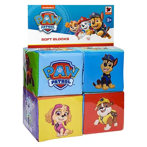 Детские мягкие кубики "Щенячий патруль Команда" Macik МС 090501-09, 4 штук - фото 1