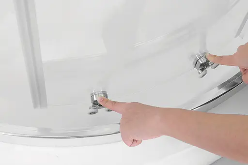 Душевая кабина без поддона Koer SR SC04-100x100x195-TR -01 прозрачное стекло Easy Clean 5 мм, хром KR5361, Универсальная, прозрачная, хром - фото 4