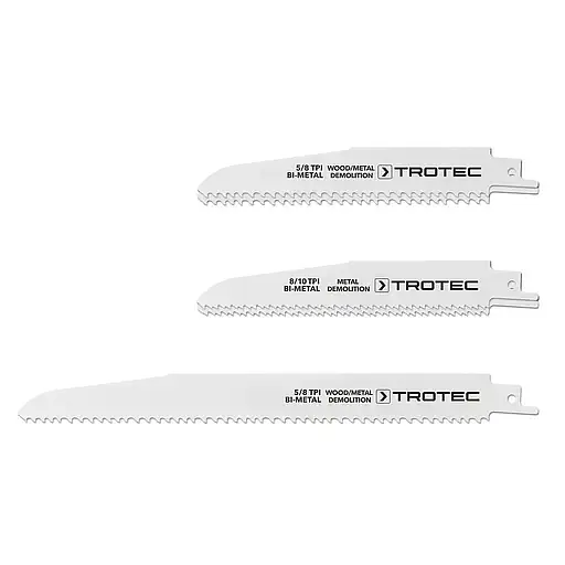 Набор пильных полотен для пилы сабельной Trotec Wood/Metal Set 5 шт. (DAS302822) - фото 1