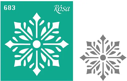 Трафарет багаторазовий самоклеючий №683 9×10см серія Новий рік Rosa TALENT