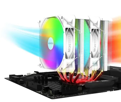 Кулер для процесора MONTECH NX600 ARGB White (NX600 ARGB (W)) - фото 6