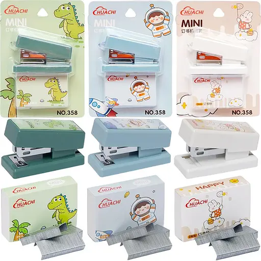 Степлер, 358 MINI, скобы №24 (в ассортименте) - фото 2