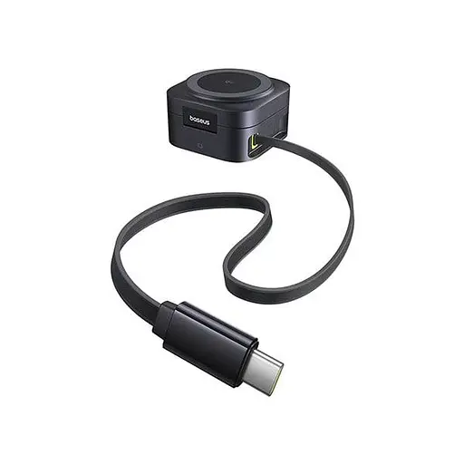 Бездротовий зарядний пристрій Baseus PicoGo Series 2-in-1 Magnetic Qi2 67W чорний - фото 4