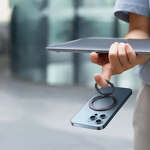 Тримач для телефону Baseus Halo Series Foldable Metal Ring (Single ring) (SUCH00001) Grey - фото 7