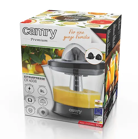 Електрична соковижималка для цитрусових Camry CR 4008 - фото 10