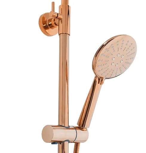 Душовя система Rea Lungo з термостатом та виливом rose gold REA-P6606, Теплий захід сонця - фото 5