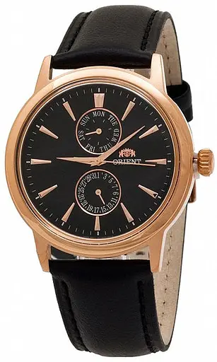 Мужские наручные часы Orient FUW00001B0 кварцевые с кожаным браслетом