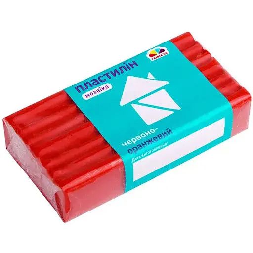 Пластилин детский Гамма Мозаика Красно-оранжевый 50 г   - фото 1