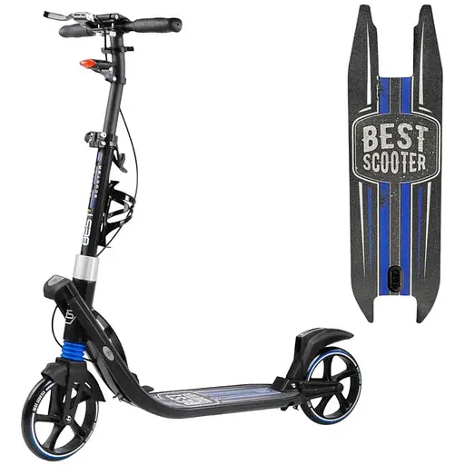 Самокат Best Scooter 93-103х64х16 см Чорно-синій 000255835