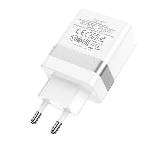 Адаптер сетевой HOCO Extension speed charger N21 1 USB + 1 Type-C 30 W - фото 2