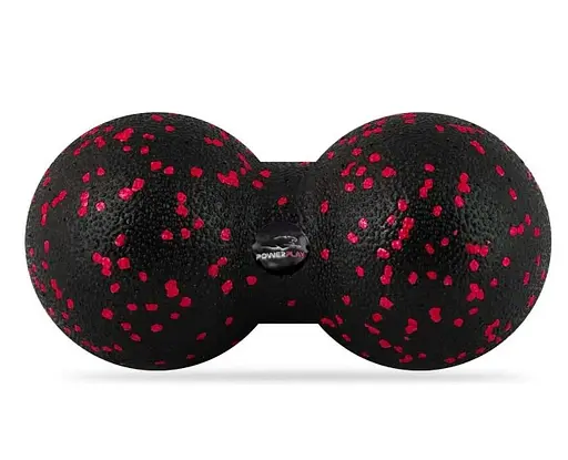 Массажный мяч двойной PowerPlay PP-4352 Epp foam peanut ball (d8*16 см) Черно/Красный (PP_4352_Red_8*16) - фото 1