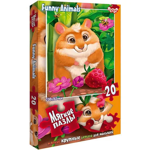 Пазлы мягкие Хомяк Danko Toys S20-08-13, 20 элементов - фото 1