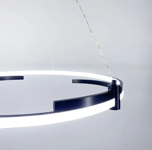 LED люстра в черном кольцевом каркасе Ø 80 см Line F | Ст. SGA18-800 BK - фото 4