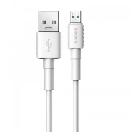Кабель Baseus Mini Cable microUSB USB 2.4 A 1 м White CAMSW-02 - фото 1