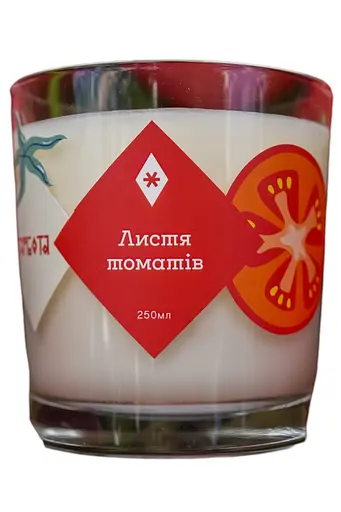 Свічка Листя томатів 250 мл 30 год Стандартні Соєвий віск - фото 1