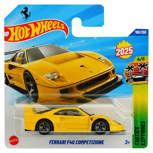 Базова машинка Hot Wheels Exotics Ferrari F40 Competizione жовта (5785) JBB92-N521 