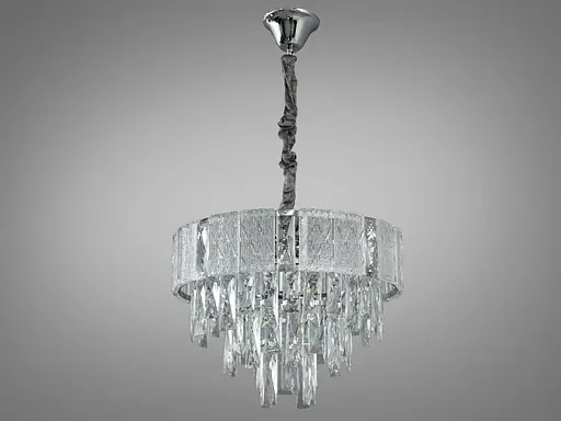 Заворожуюча новинка, срібна кришталева люстра на 5 ламп - фото 2