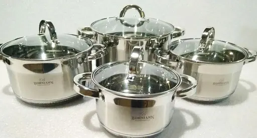 Набір каструль з кришками Bohmann BH-0716, 8 предметів - фото 3