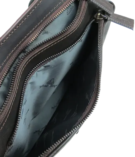 Мужская кожаная сумка через плечо коричневая Mykhail Ikhtyar sum0028781 - фото 10