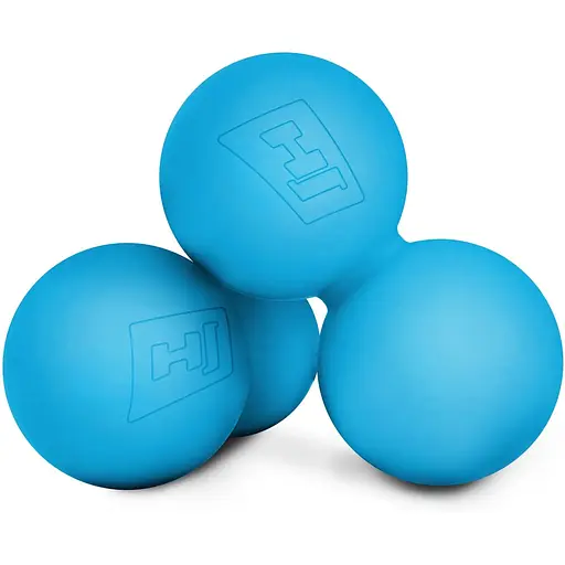 Силиконовый массажный двойной мяч Hop-Sport HS-S063DMB 63 мм голубой - фото 3