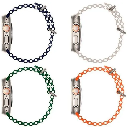 Ремінець Hoco iWatch WA12 Original series marine double buckle silicone strap (38/40/41 мм) white - фото 11