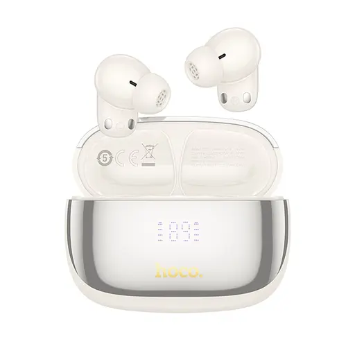 Беспроводные наушники HOCO EQ20 Rhyme true wireless ANC+ENC noise reduction BT headset Milky White - фото 1