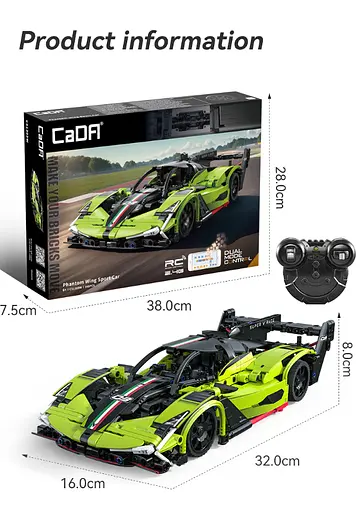 Конструктор машина на радіокеруванніC ADA Phantom Wing гонка  395 деталей  - фото 3