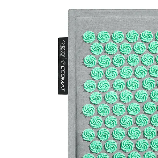 Коврик акупунктурный 4FIZJO Eco Mat Аппликатор Кузнецова с подушкой 68 x 42 см Grey/Mint 4FJ0230 (P-5907739312181) - фото 4