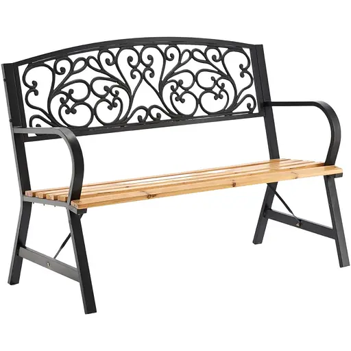 Скамейка для сада Chomik Garden Line Sunny с декоративной спинкой