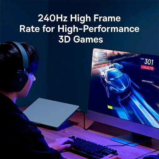 Кабель Baseus High Definition DP 8K to DP 8K 1.5m Black (B00633706111-01) [140342] - фото 9