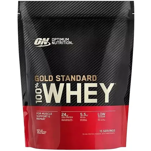Протеин Optimum Nutrition Gold Standard 100% Whey EU, 465 грамм - Двойной шоколад