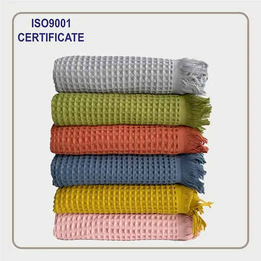 Вафельное полотенце Lovely Svi - хлопок- для ванной, отелей, спа - XXL 90х180 см -Серый (402465) - фото 5