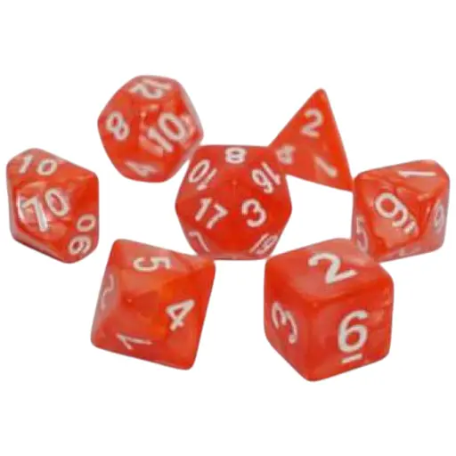 Набір кубиків Pearl 7 Dice Set - Coral , 7 шт. (g7dpearl21)