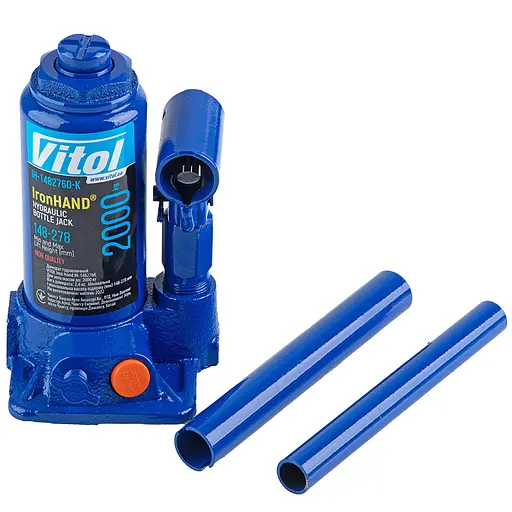 Домкрат гідравлічний телескопічний Iron Hand 2 т 148-276 мм 2.4 кг кейс (IH-148276D-K) - фото 3
