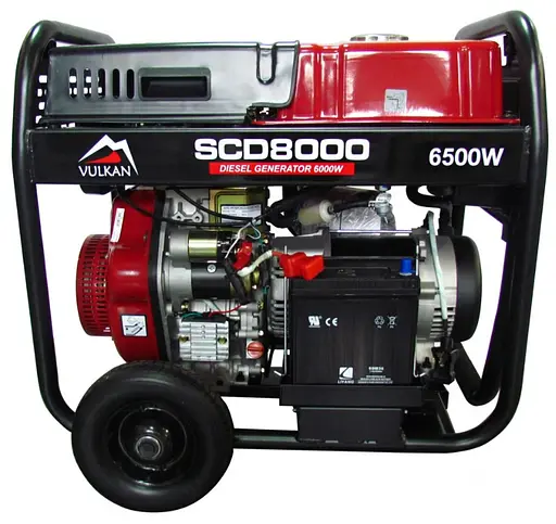 Генератор дизельний Vulkan 6.5 кВт SCD8000 - фото 1