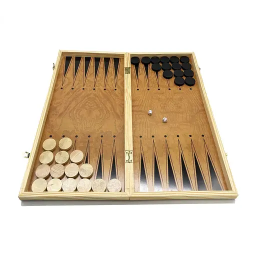 Набір настільних ігор "Шахи, нарди, шашки 3 в 1" 3 NE-LG-7 ігрова платформа 35х35 см - фото 3