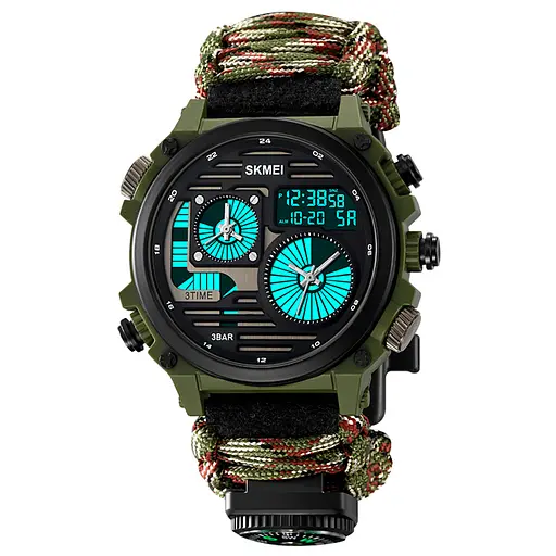 Наручний годинник чоловічий 2202NCMGN Camo Green Skmei acs0030151 - фото 2